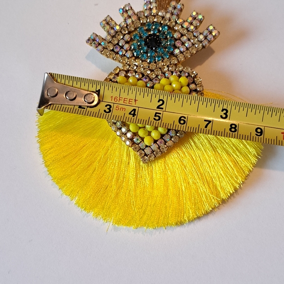 Jellow Earrings 100% hand made - Picture 5 of 6